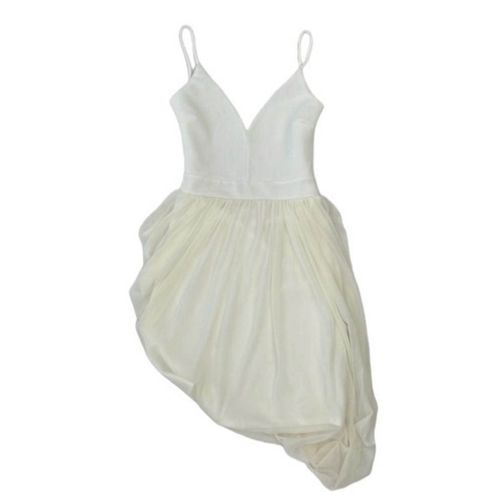 Dulce Carola Spaghetti Strap Open Back Side Ruched Dress